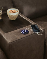 ModZ Chocolate 6-Piece Power Reclining Sectional with Audio Console detail view