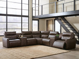 ModZ Chocolate 7-Piece Power Reclining Sectional with Audio Consoles view 5