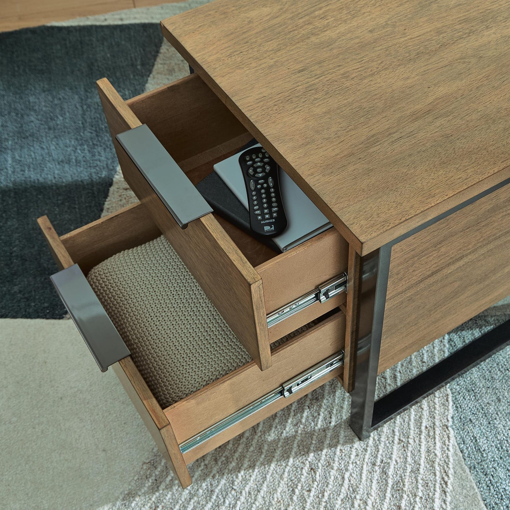 Montia Light Brown End Table detail view