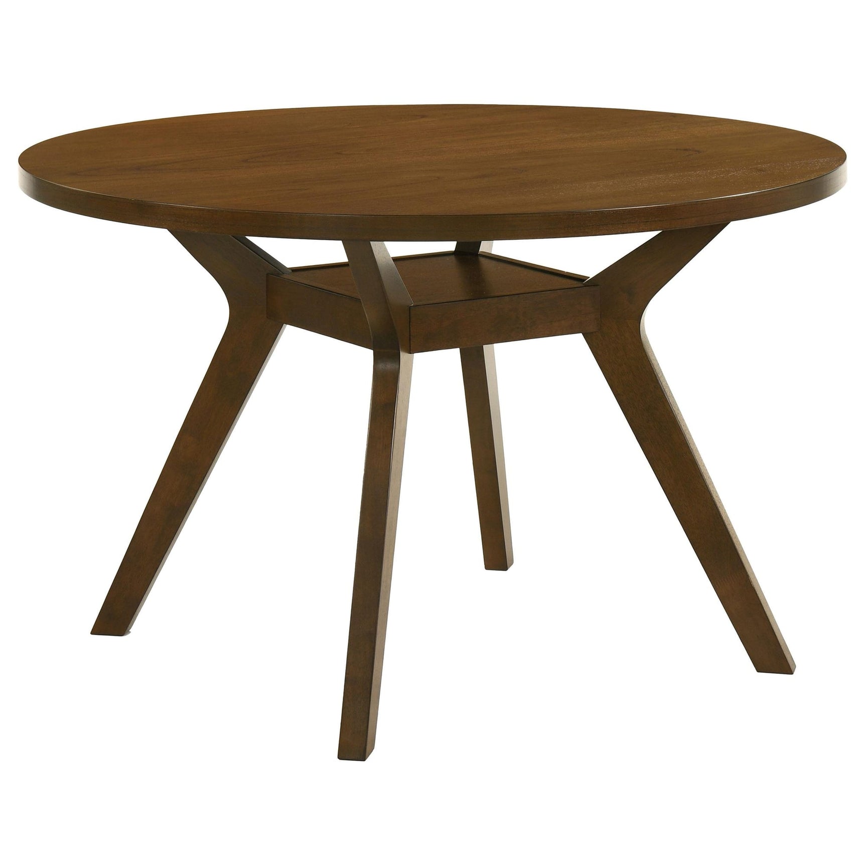 Mueller 48-inch Round Mindi Veneer Dining Table Brown from Decor Furniture