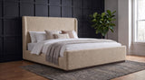 Nala Eastern King Fabric Upholstered Platform Bed Tan view 2