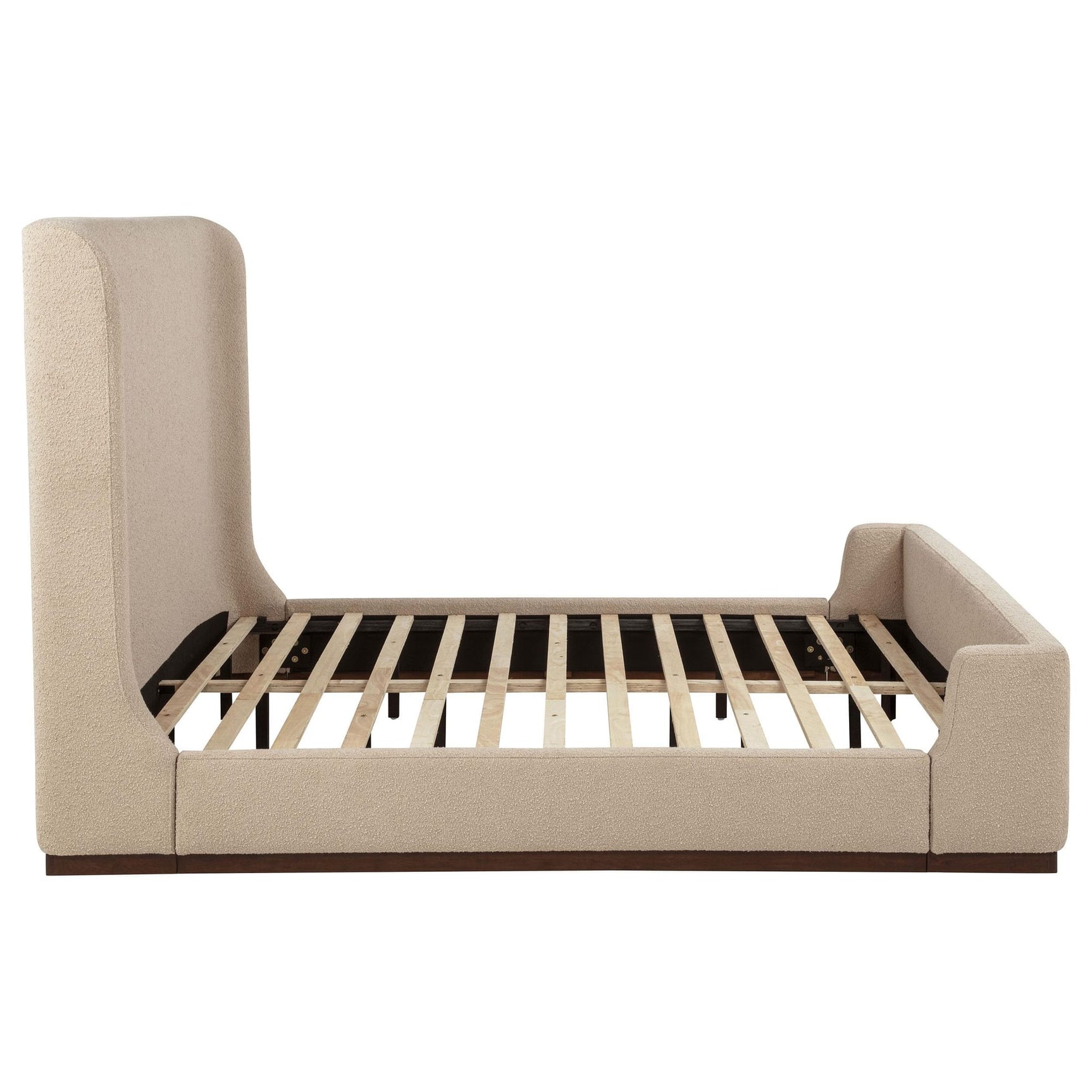 Nala Eastern King Fabric Upholstered Platform Bed Tan view 6