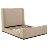 Nala Queen Fabric Upholstered Platform Bed Tan from Decor Furniture