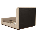 Nala Queen Fabric Upholstered Platform Bed Tan view 5