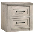 Nevado Farmhouse 2-Drawer Nightstand Grey and Weathered Taupe from Decor Furniture