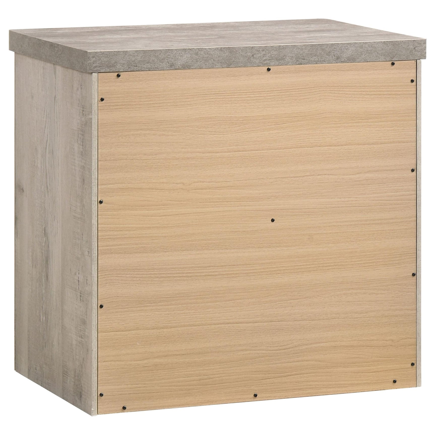 Nevado Farmhouse 2-Drawer Nightstand Grey and Weathered Taupe view 6