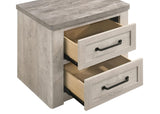 Nevado Farmhouse 2-Drawer Nightstand Grey and Weathered Taupe view 10