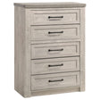 Nevado Farmhouse 5-Drawer Chest Grey and Weathered Taupe from Decor Furniture