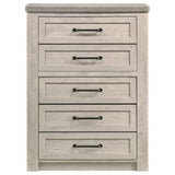Nevado Farmhouse 5-Drawer Chest Grey and Weathered Taupe view 3