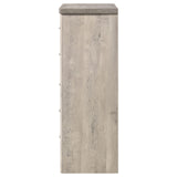 Nevado Farmhouse 5-Drawer Chest Grey and Weathered Taupe view 5