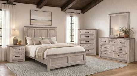 Nevado Farmhouse 5-Drawer Chest Grey and Weathered Taupe view 15