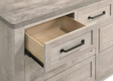Nevado Farmhouse 7-Drawer Dresser Grey and Weathered Taupe view 10
