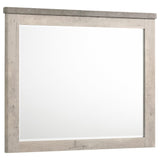 Nevado Farmhouse Beveled Dresser Mirror Grey and Weathered Taupe from Decor Furniture