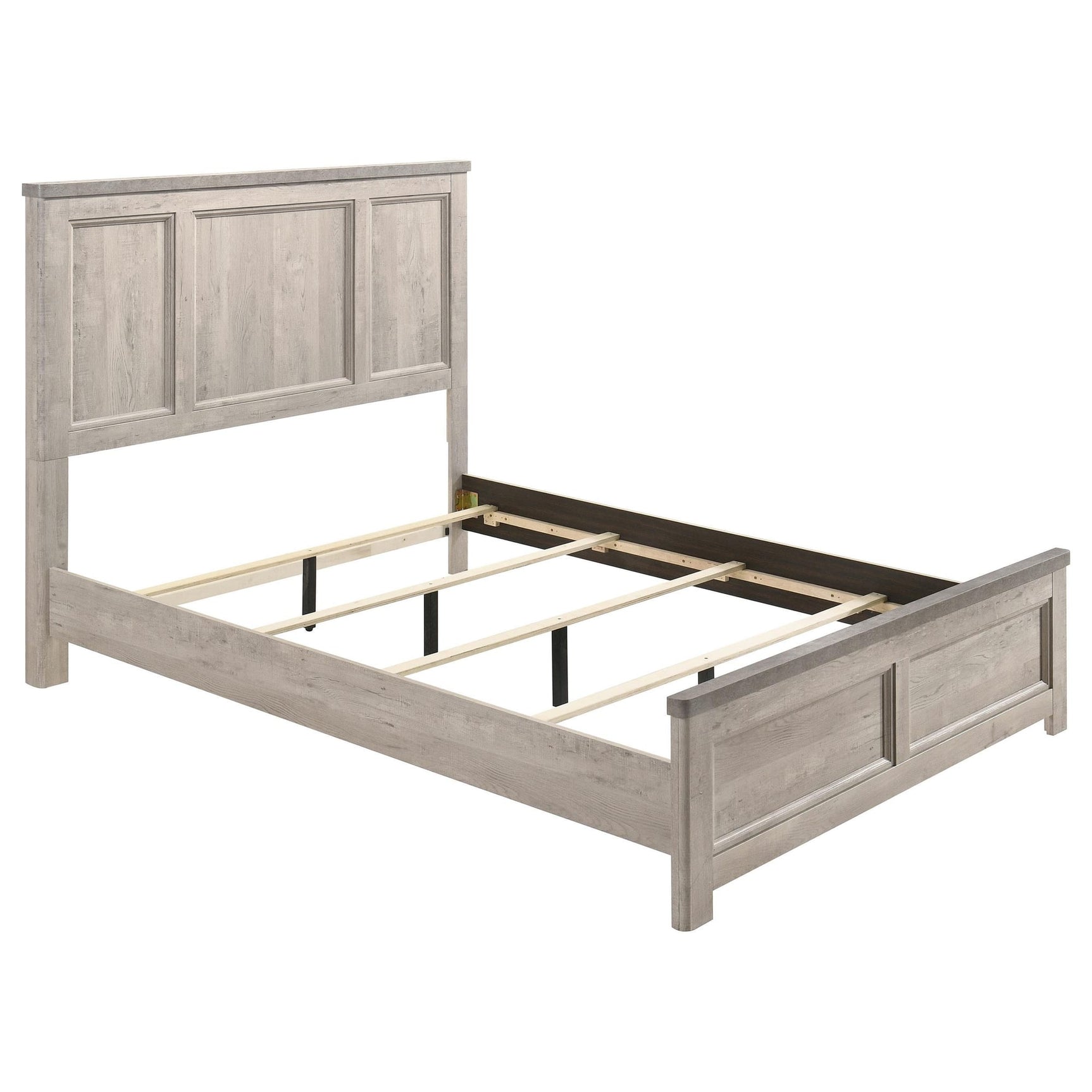 Nevado Farmhouse Queen Panel Bed Grey and Weathered Taupe from Decor Furniture