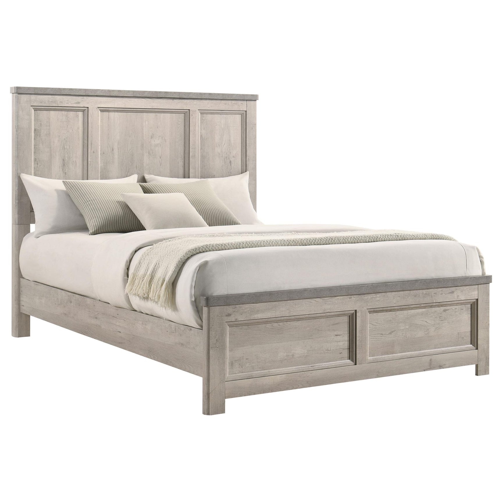 Nevado Farmhouse Queen Panel Bed Grey and Weathered Taupe view 3