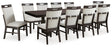 Neymorton Dark Grayish Brown Dining Set from Decor Furniture