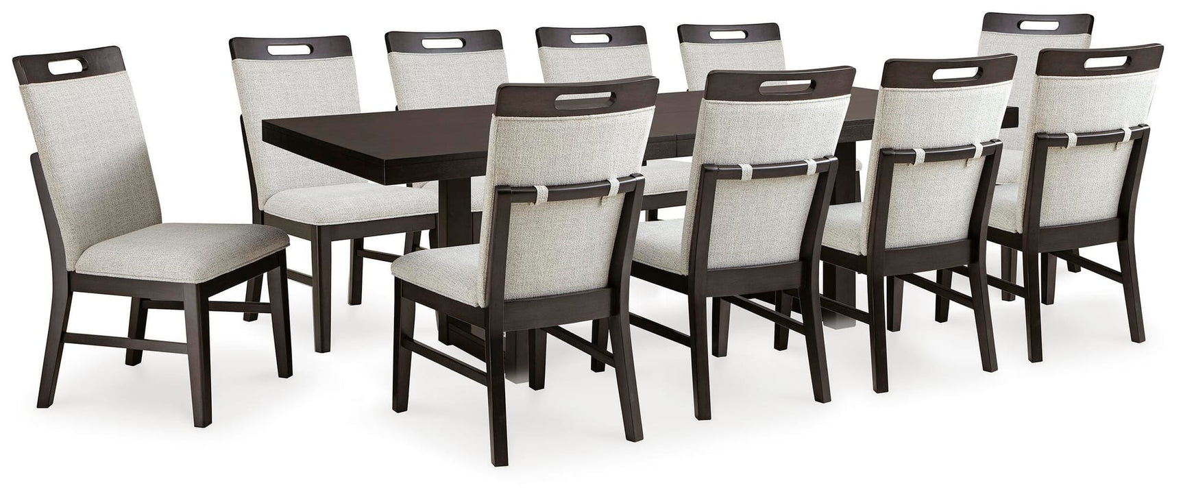 Neymorton Dark Grayish Brown Dining Set from Decor Furniture