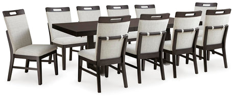 Neymorton Dark Grayish Brown Dining Set from Decor Furniture