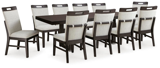 Neymorton Dark Grayish Brown Dining Set from Decor Furniture