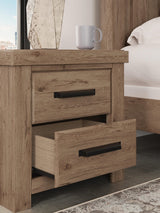 Oliandon Light Brown Panel Bedroom Set detail view