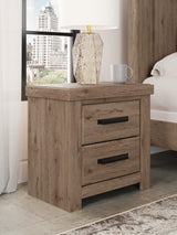 Oliandon Light Brown Panel Storage Bed. Dresser, Mirror Bedroom Set view 16