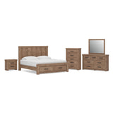 Oliandon Light Brown Panel Storage Bedroom Set from Decor Furniture