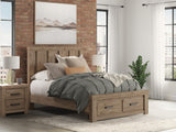 Oliandon Light Brown Queen Panel Storage Bed from Decor Furniture