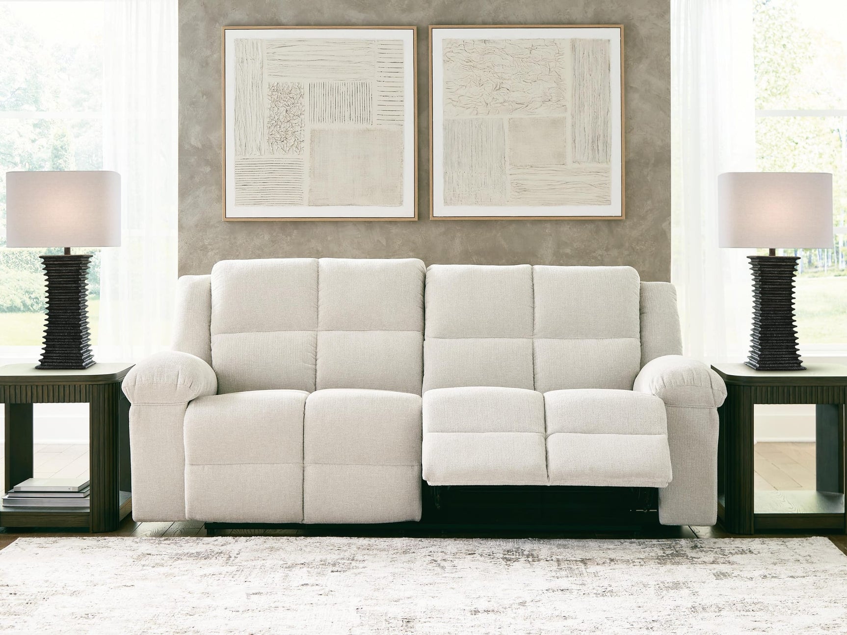 Orlen Winter Performance Fabric,Next-Gen Nuvella™,Chenille Reclining Sofa view 6