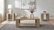 Pavone 3-Piece Transitional Coffee and End Table Set with Shelves Latte from Decor Furniture
