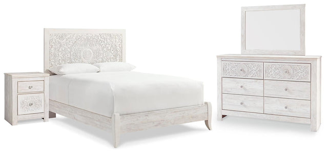 Paxberry Whitewash Panel Bedroom Set from Decor Furniture