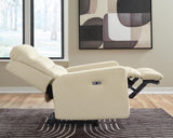 Pennacle Pier Canvas Leather Power Recliner from Decor Furniture