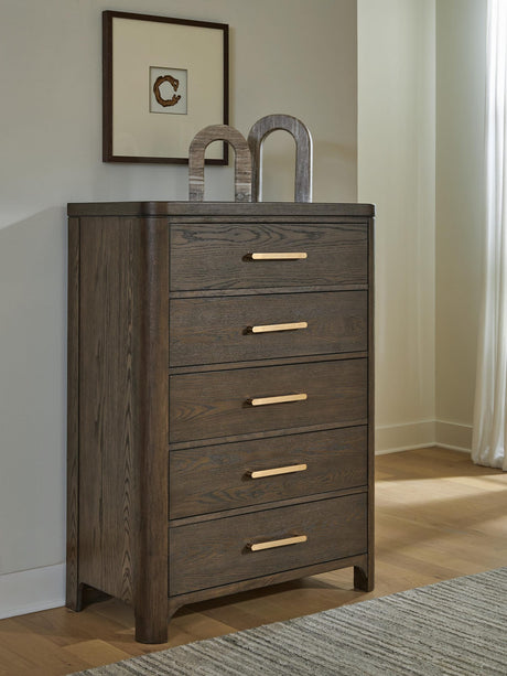 Radkin Burnished Brown Chest of Drawers from Decor Furniture
