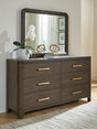 Radkin Burnished Brown Dresser and Mirror from Decor Furniture
