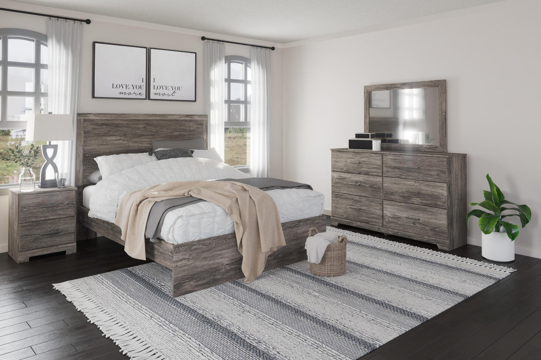 Ralinksi Gray Panel Bedroom Set view 5
