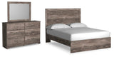 Ralinksi Gray Panel Bedroom Set Queen 3: Bed, Dresser, Mirror from Decor Furniture