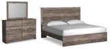 Ralinksi Gray Panel Bedroom Set King 3: Bed, Dresser, Mirror from Decor Furniture