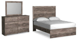 Ralinksi Gray Panel Bedroom Set Full 3: Bed, Dresser, Mirror from Decor Furniture
