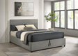 Reeves Upholstered Eastern King Lift-Top Storage Platform Bed Grey view 2