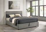 Reeves Upholstered Eastern King Lift-Top Storage Platform Bed Grey view 2