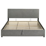 Reeves Upholstered Eastern King Lift-Top Storage Platform Bed Grey view 7