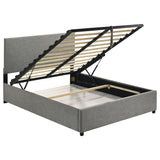 Reeves Upholstered Full Lift-Top Storage Platform Bed Grey from Decor Furniture