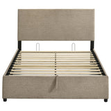 Reeves Upholstered Full Lift-Top Storage Platform Bed Tan view 5