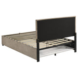 Reeves Upholstered Full Lift-Top Storage Platform Bed Tan view 6