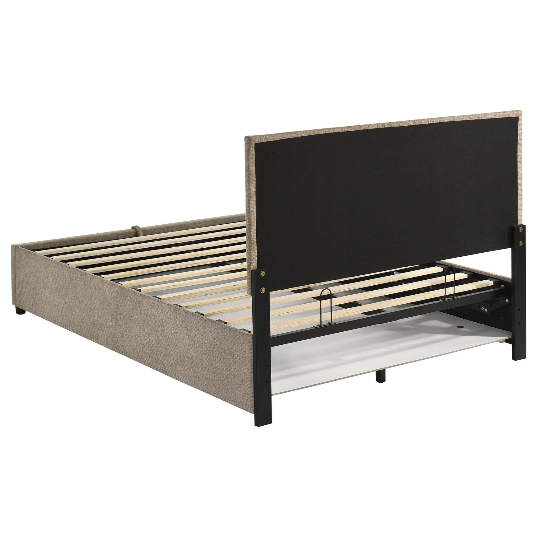 Reeves Upholstered Full Lift-Top Storage Platform Bed Tan view 6