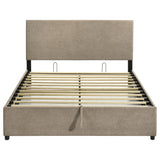 Reeves Upholstered Queen Lift-Top Storage Platform Bed Tan view 7