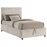 Reeves Upholstered Twin Lift-Top Storage Platform Bed Beige view 5
