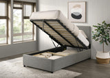 Reeves Upholstered Twin Lift-Top Storage Platform Bed Grey view 3