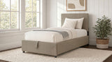 Reeves Upholstered Twin Lift-Top Storage Platform Bed Tan view 2
