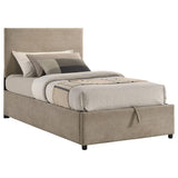 Reeves Upholstered Twin Lift-Top Storage Platform Bed Tan view 5