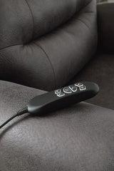 Revived and Restored Granite Faux Leather Power Lift Recliner detail view